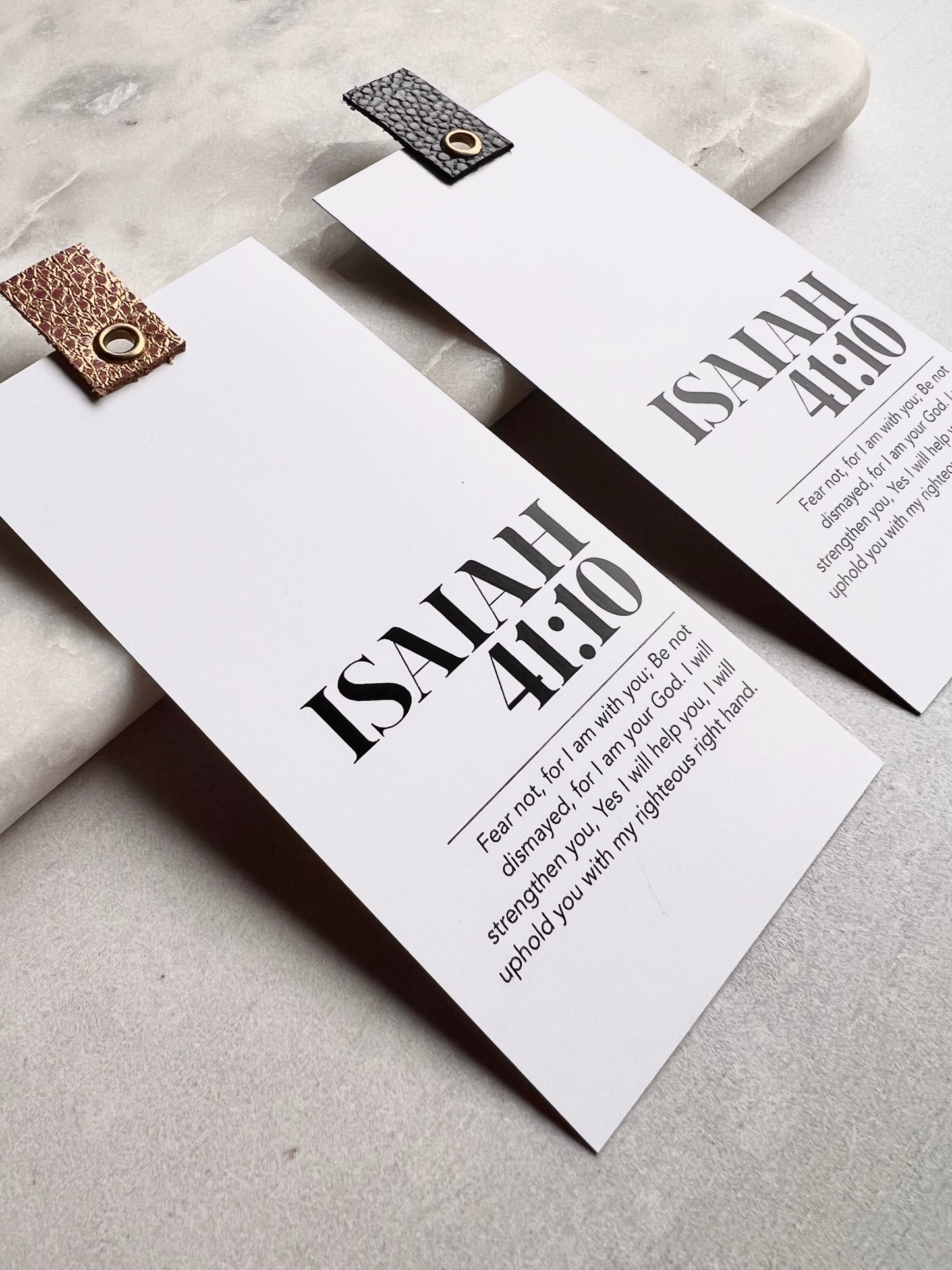 Isaiah 41:10 Genuine leather bookmark