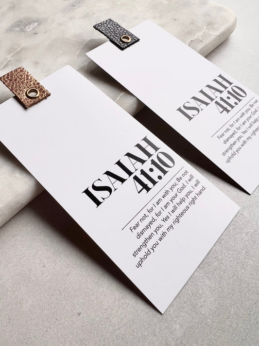 Isaiah 41:10 Genuine leather bookmark
