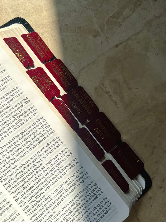 Oxblood Large Bible tabs