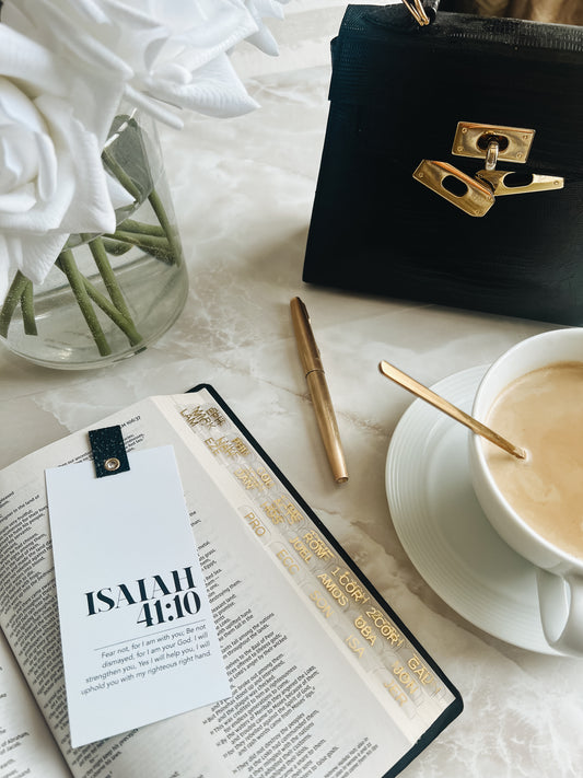 mini Clear Bible Tabs with Gold Foil – Elegant, minimalist, 66 Books