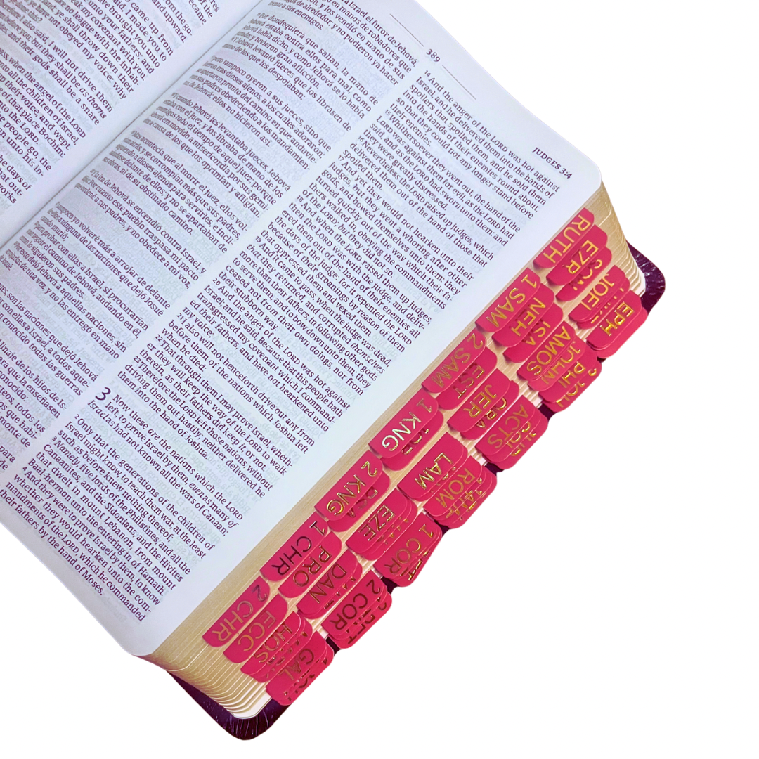 Hot pink mini Bible tabs