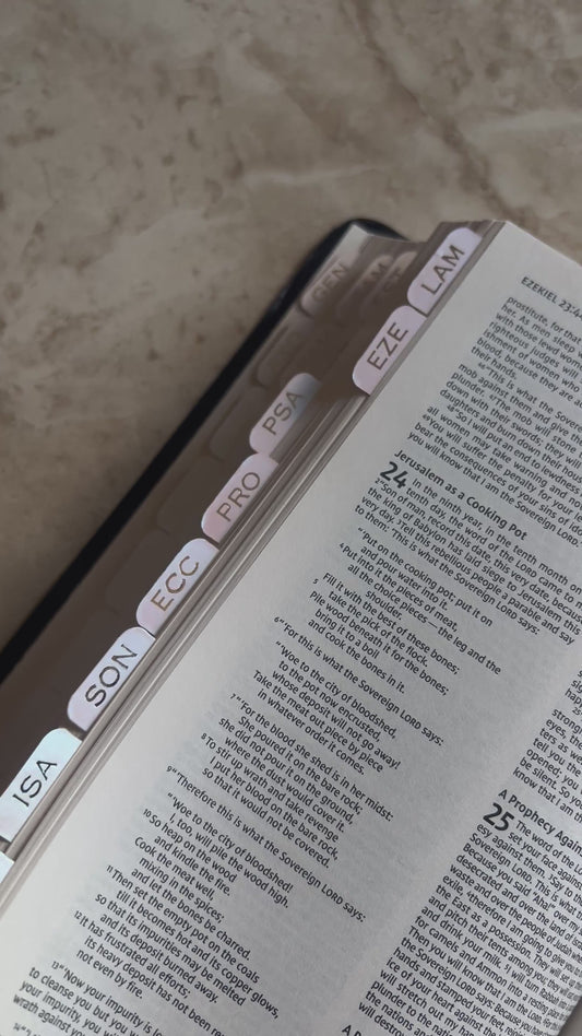 Pearl holographic Bible tabs