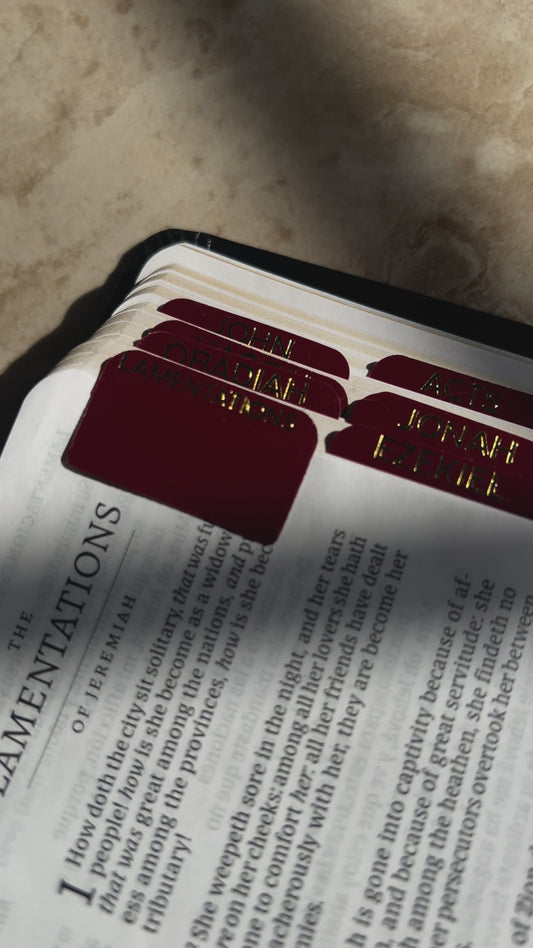 Oxblood Large Bible tabs